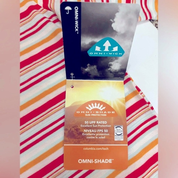 Columbia Long Sleeve Striped Performance Stretch Top Womens XS UPF 50‎ NWT - Picture 6 of 11